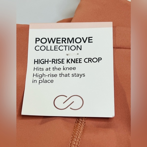 CALIA by Carrie Underwood Power Move High Rise Knee Crop, Apricot Aura, Large - Picture 5 of 9